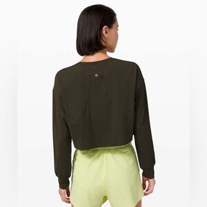 Lululemon Muscle Love Long Sleeve - Dark Olive - size 8